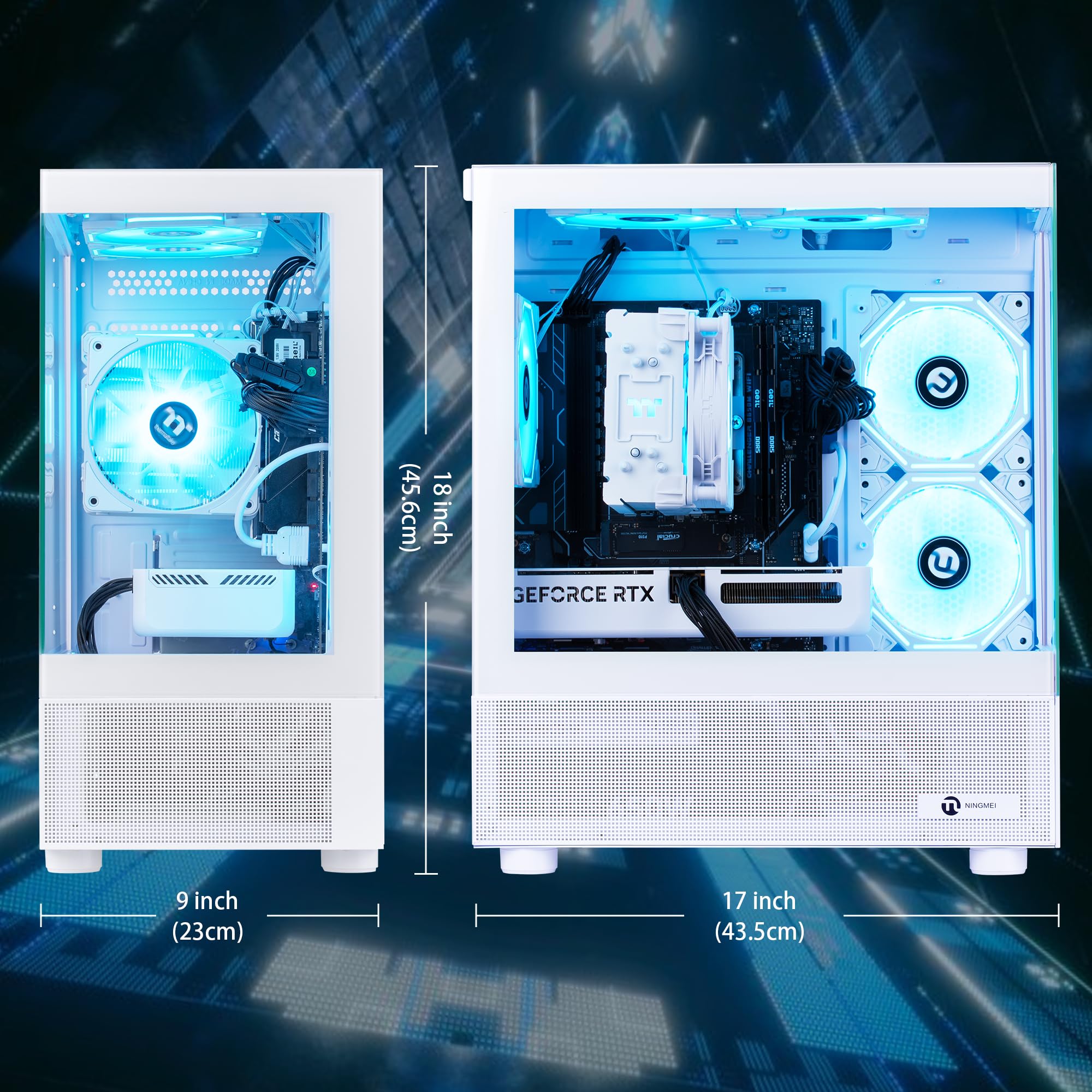 Amazon.com: NINGMEI Gaming PC Desktop, AMD Ryzen 7 9700X 8 core